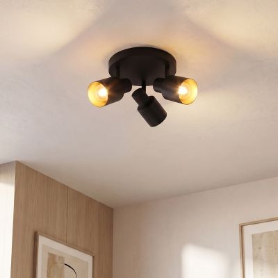 Spot plafond noir en aluminium, Eleno