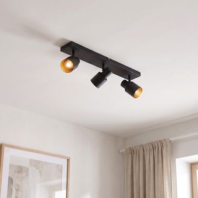 Spot plafond noir en aluminium, Eleno