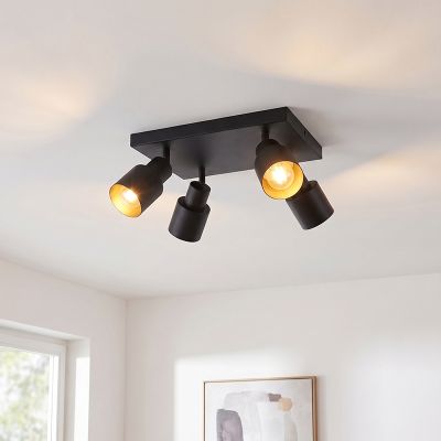 Spot plafond noir en aluminium, Eleno