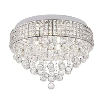 Lampe plafond chromée design, Mitzy