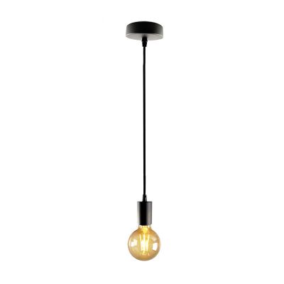 Suspension sans abat-jour noire moderne, Rika