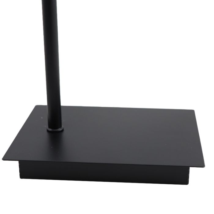 Lampe de table sans abat-jour noire en aluminium, Rika