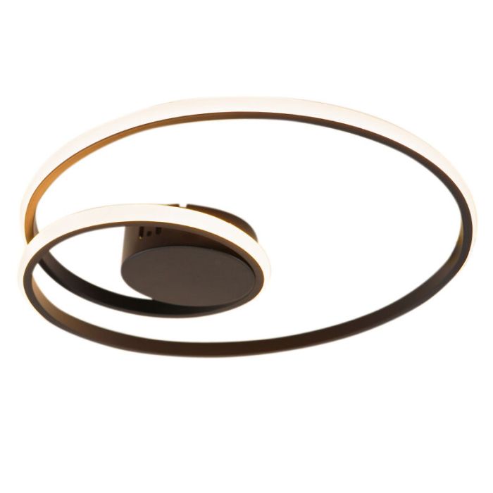 Plafonnier noir moderne, Levy, 20W, 2700K LED, gradable en 3 étapes