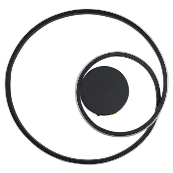 Plafonnier noir moderne, Levy, 20W, 2700K LED, gradable en 3 étapes
