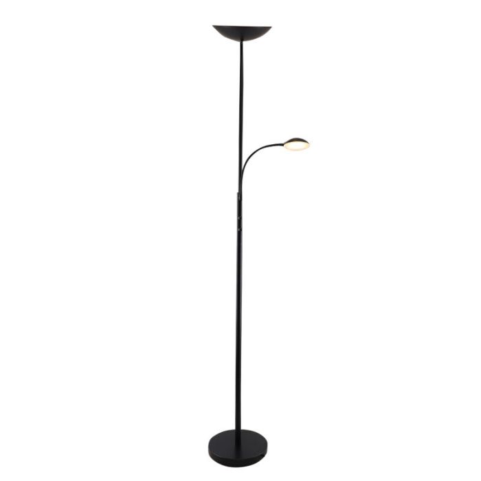 Lampadaire liseuse noir moderne, Soner, 10W, 3000K LED