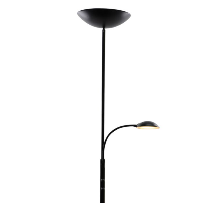 Lampadaire liseuse noir moderne, Soner, 10W, 3000K LED