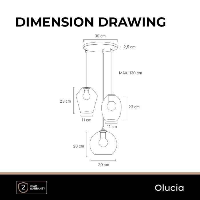 Suspension ambre design, Lazaro