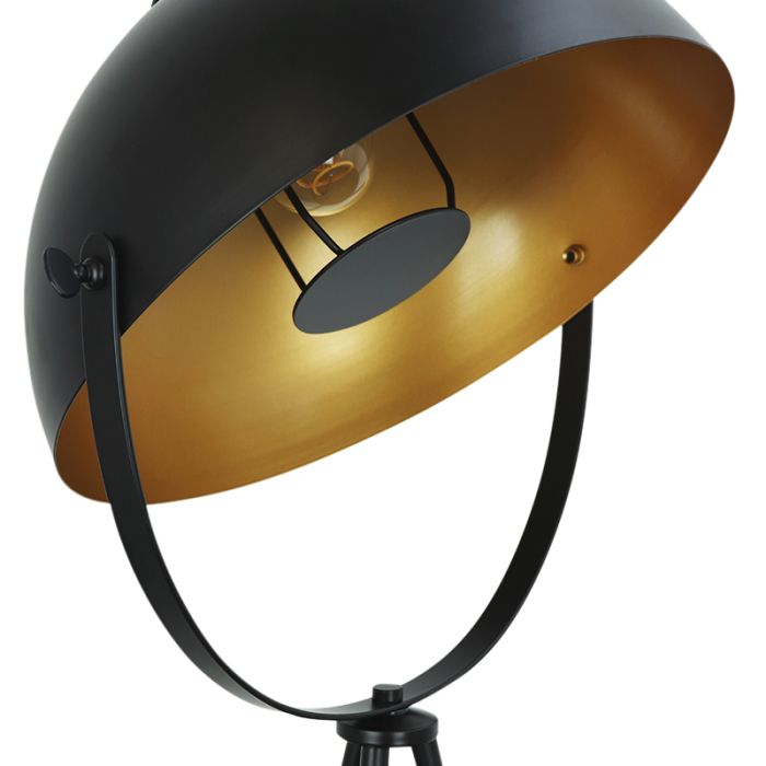 Lampadaire doré moderne, Brenna