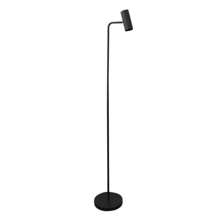 Lampadaire noir moderne, Carlos, avec interrupteur