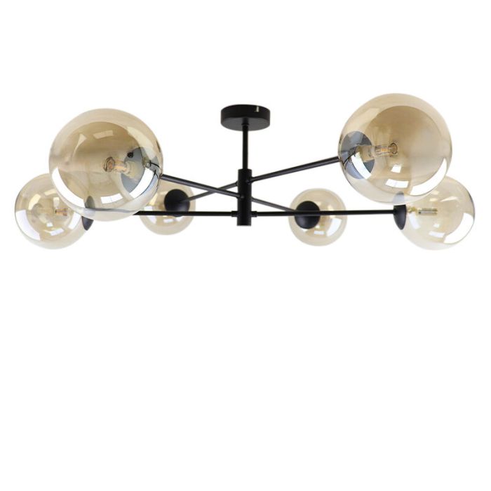 Plafonnier noir moderne, Remo