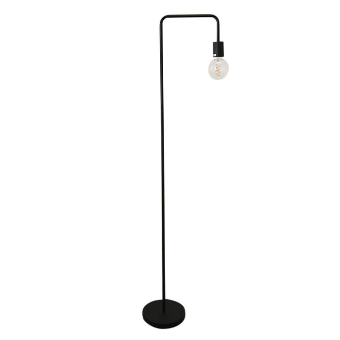 Lampadaire noir moderne, Carlos, avec interrupteur