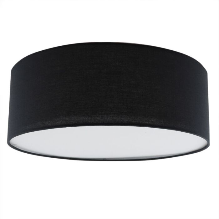 Lampe plafond noire en tissu, Mendy