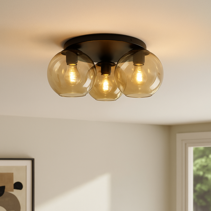 Plafonnier ambre design, Emerson