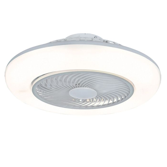 Ventilateur de plafond gris moderne, Hale, 40W, 3000K LED, avec télécommande