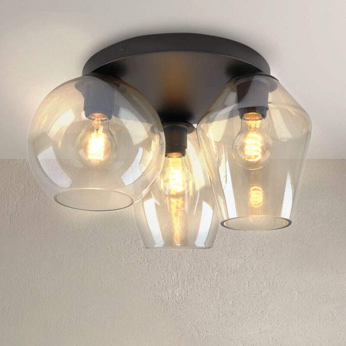 Plafonnier ambre design, Lazaro