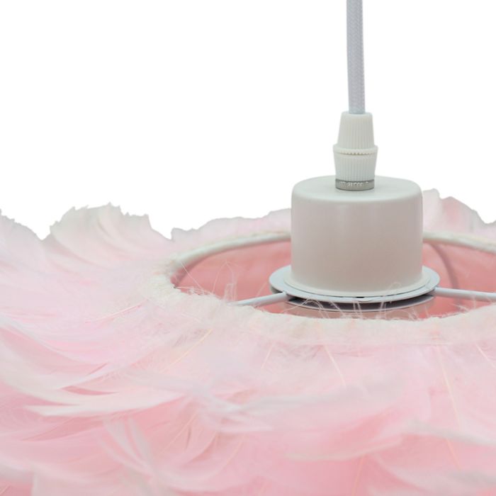 Suspension rose en tissu, Suzie