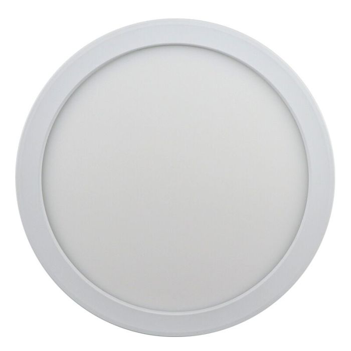 Plafonnier salle de bain blanc en plastique, Shivani, 8W, 3000K LED, IP44