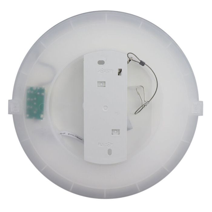 Plafonnier salle de bain blanc en plastique, Shivani, 8W, 3000K LED, IP44