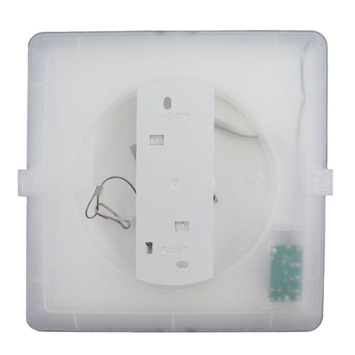 Plafonnier salle de bain noir en plastique, Shivani, 8W, 3000K LED, IP44