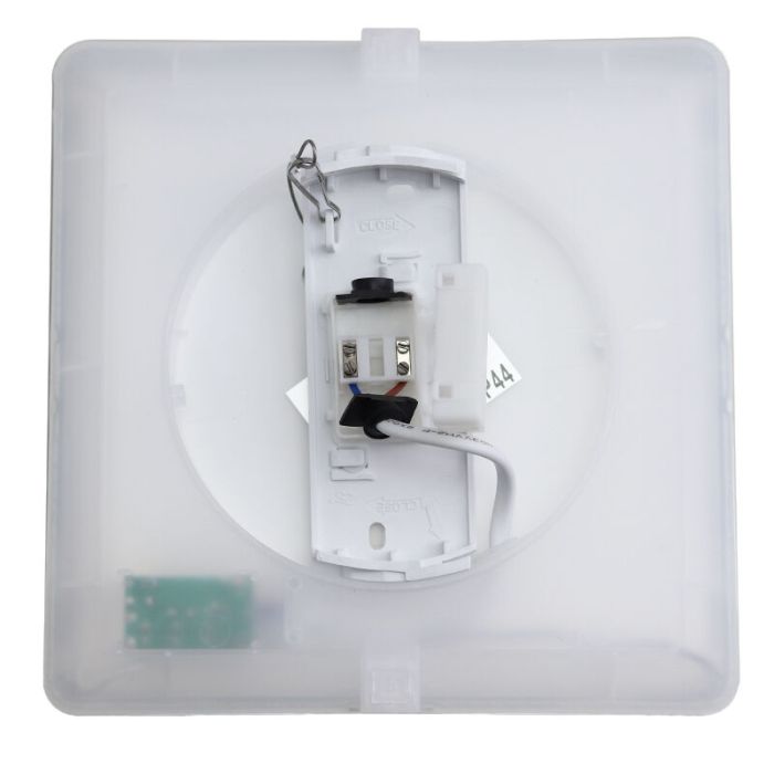 Plafonnier salle de bain noir en plastique, Shivani, 8W, 3000K LED, IP44