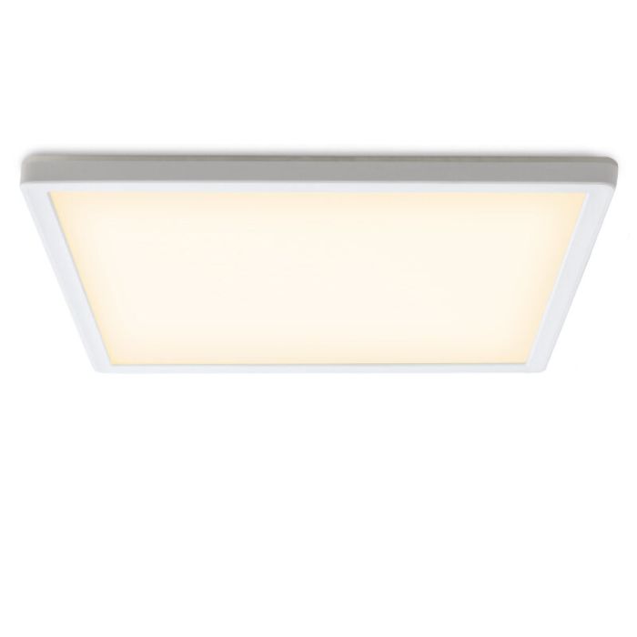Lampe plafond blanche en plastique, Shona, 18W, 3000K LED, gradable en 3 étapes