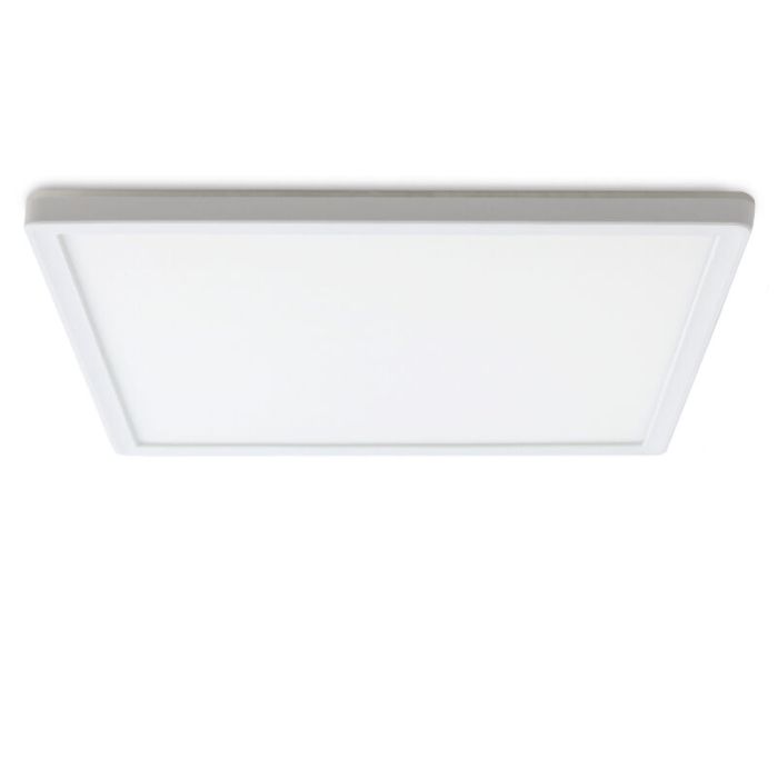 Lampe plafond blanche en plastique, Shona, 18W, 3000K LED, gradable en 3 étapes
