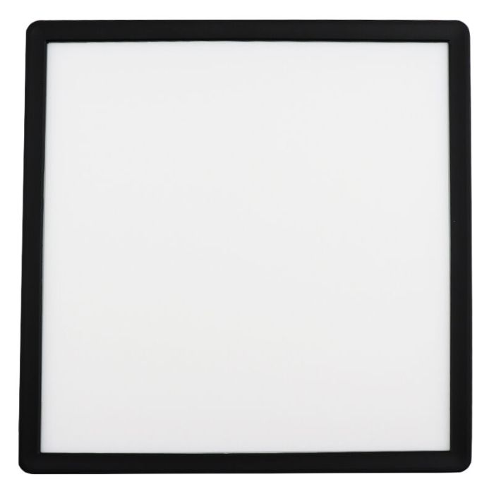 Lampe plafond noire en plastique, Shona, 18W, 3000K LED, gradable en 3 étapes