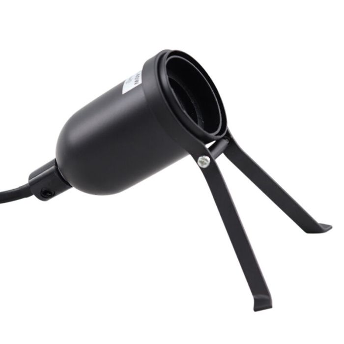 Lampe de table noire en métal, Gidon, avec interrupteur