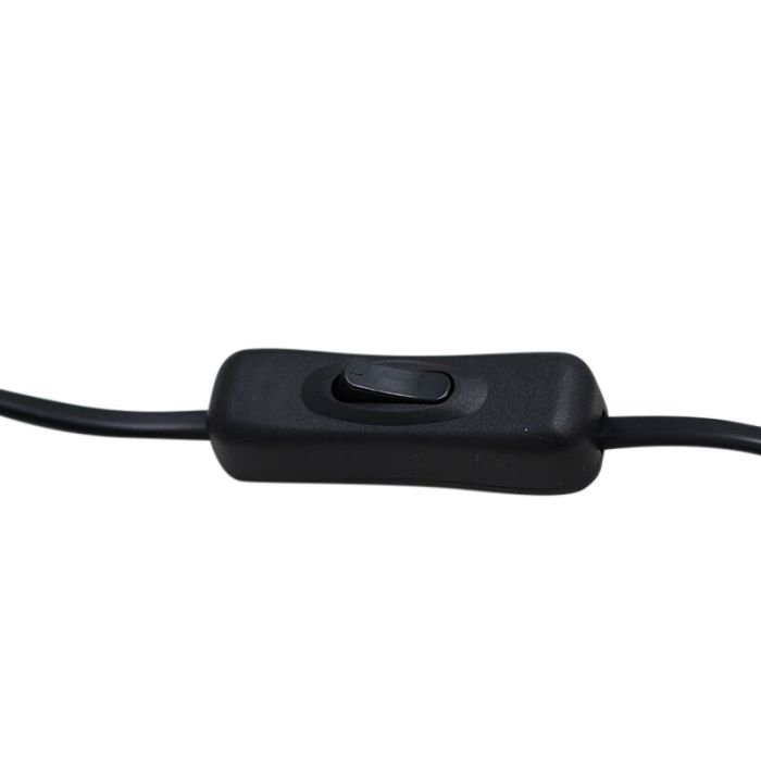 Lampe de table noire en métal, Gidon, avec interrupteur