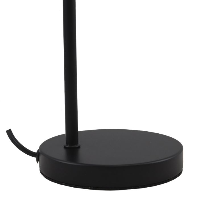Lampe de table sans abat-jour noire en aluminium, Rika