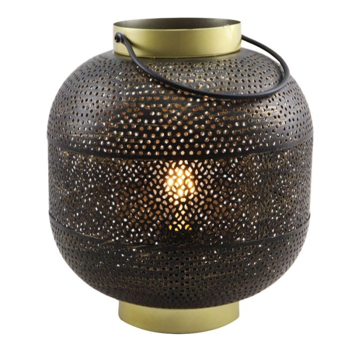 Lampe de table dorée moderne, Sivar, avec interrupteur