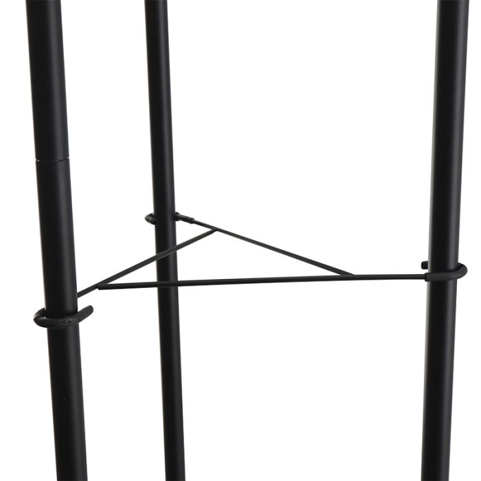 Lampadaire sans abat-jour noir en aluminium, Rika