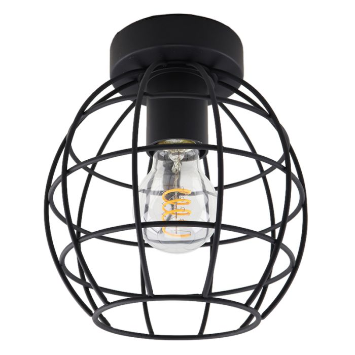 Lampe plafond noire industrielle, Jochem