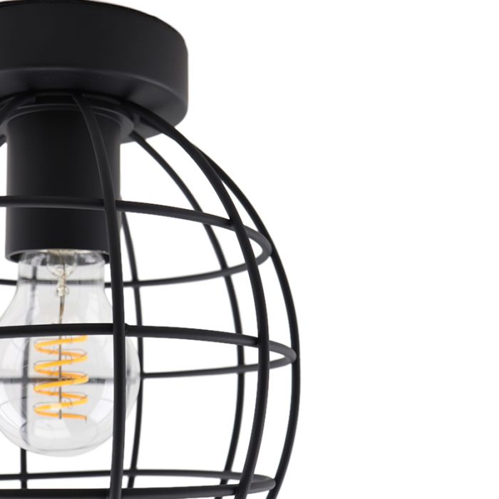 Lampe plafond noire industrielle, Jochem