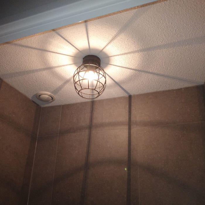 Lampe plafond noire industrielle, Jochem