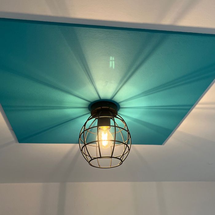 Lampe plafond noire industrielle, Jochem