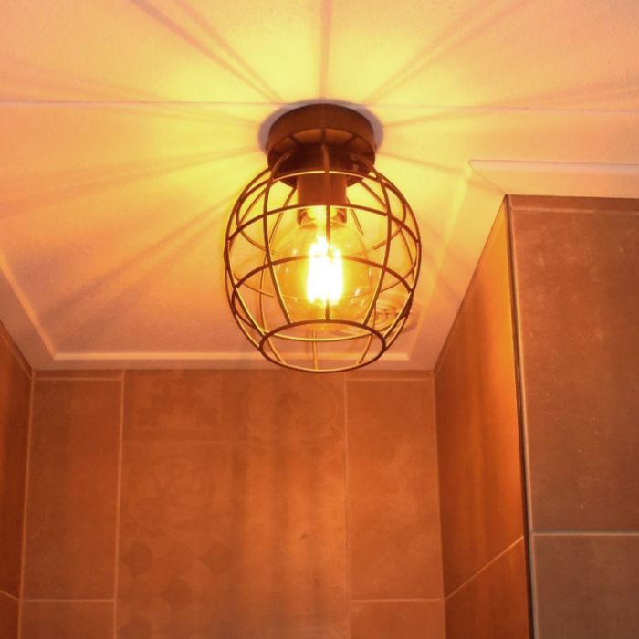 Lampe plafond noire industrielle, Jochem
