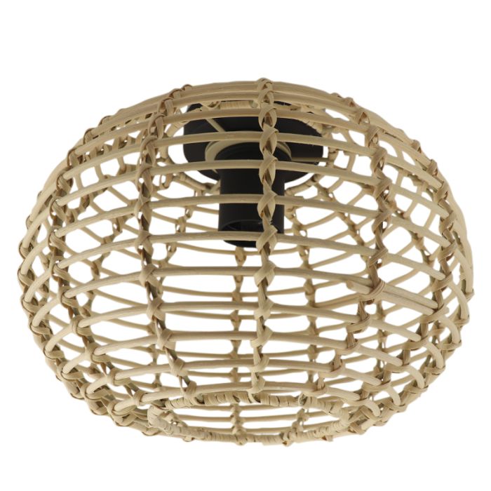 Plafonnier en rotin marron, Roza