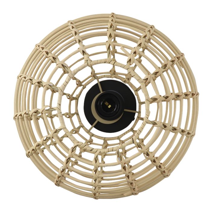 Plafonnier en rotin marron, Roza