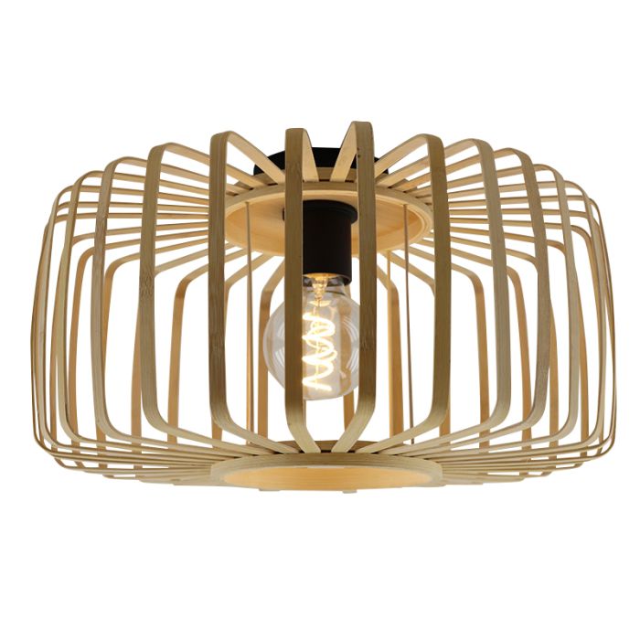 Plafonnier en bambou marron, Tina