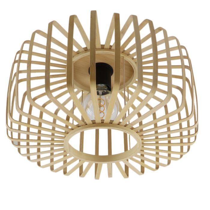 Plafonnier en bambou marron, Tina