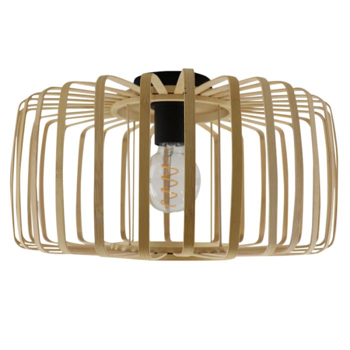 Plafonnier en bambou marron, Tina