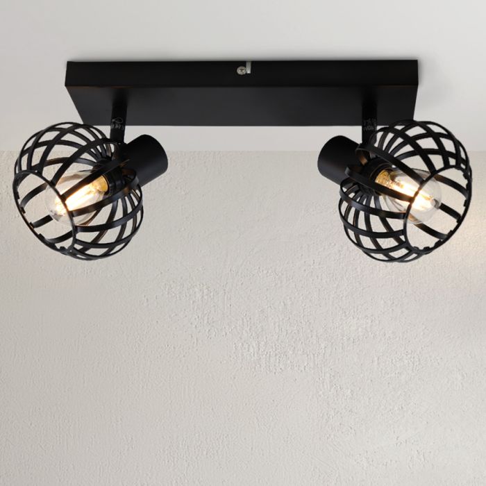 Spot plafond noir industriel, Lieve