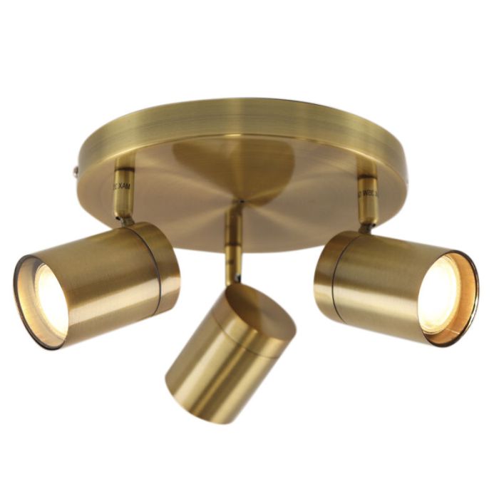 Plafonnier salle de bain laiton moderne, Ciara, IP44