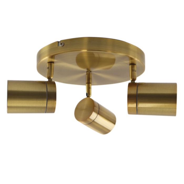 Plafonnier salle de bain laiton moderne, Ciara, IP44