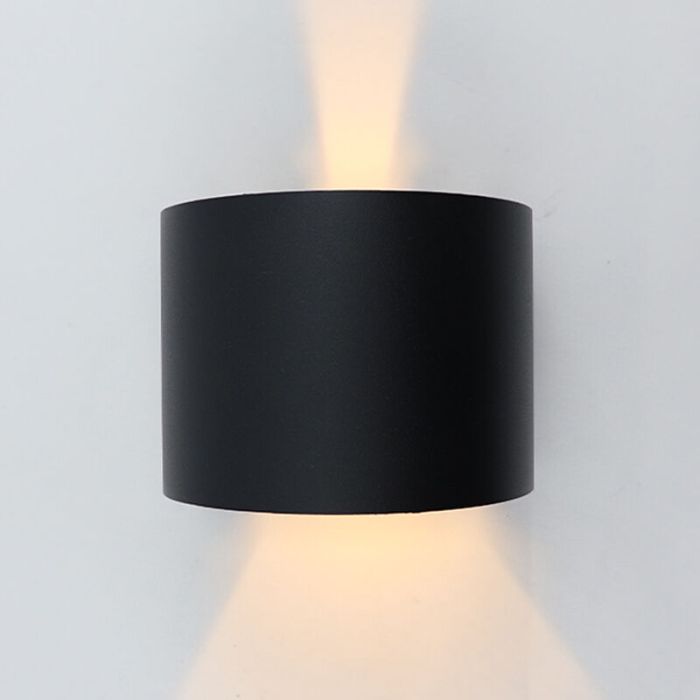 Applique up and down noire moderne, Dion, 6W, 3000K LED, IP65