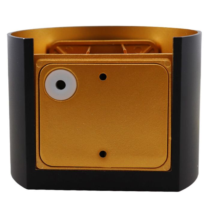 Applique up and down noire avec intérieur doré, Dion, 6W, 2700K LED, IP65