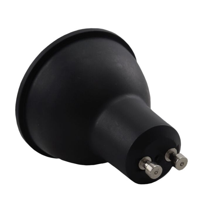 Olucia ampoule LED GU10 gradable Antonie, noir, 5W, dim to warm