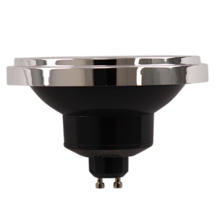Olucia ampoule LED GU10 (AR111) gradable Clint, noir, 6W, 4000K