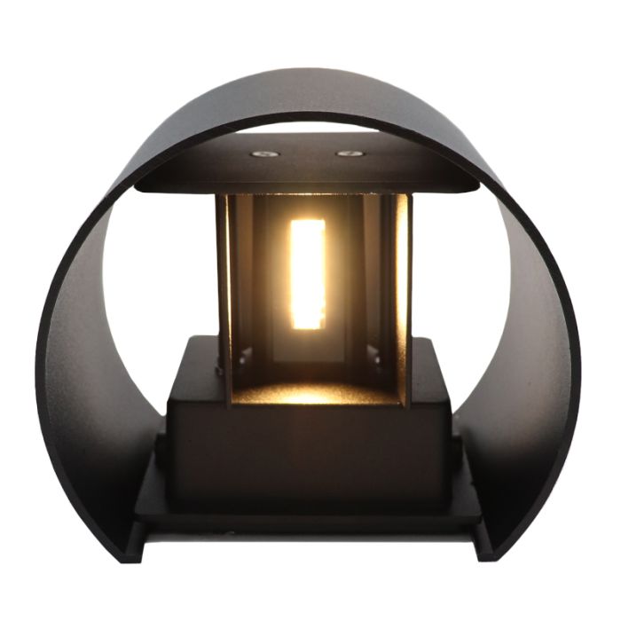 Aplique connectée noire moderne, Dion, 6W, RGBW LED, IP65